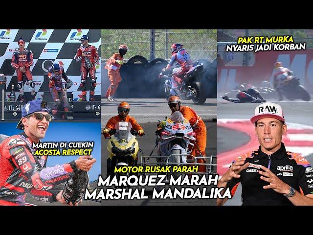 KRONOLOGI Motor Marquez Terbakar  RESPECT Acosta Ogah Semprot Sampanye  Aleix Ngamuk Ke Steward