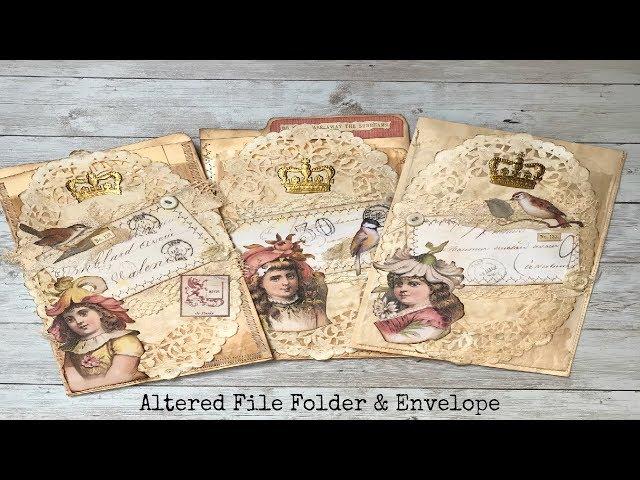 Flower Fairies Altered File Folder & Envelope (1 left for sale)