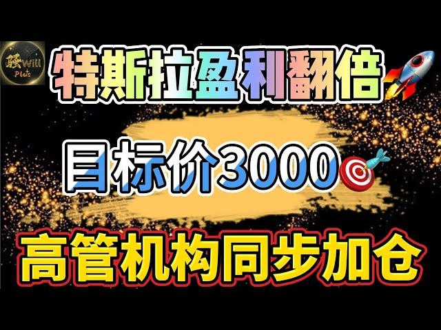 美股投资｜必看!特斯拉TSLA盈利再次翻倍!无脑买?目标股价3000美金?高管机构加仓潜力股.｜美股趋势分析.埋伏比特币BTC概念Coin,mara｜美股期权交易｜美股赚钱｜美股2024