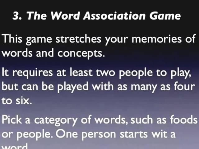 Easy Memory Games for Seniors Video