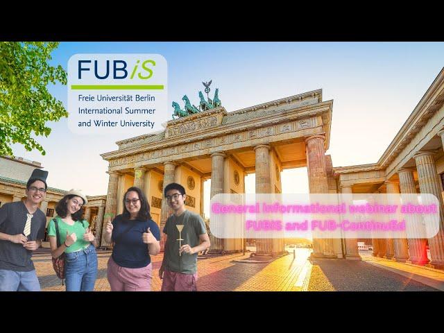 General Informational Webinar FUBiS & FUB-ContiEd