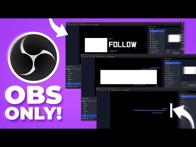 OBS Studio ONLY: Animated Pop Up Tutorial - Move plugin