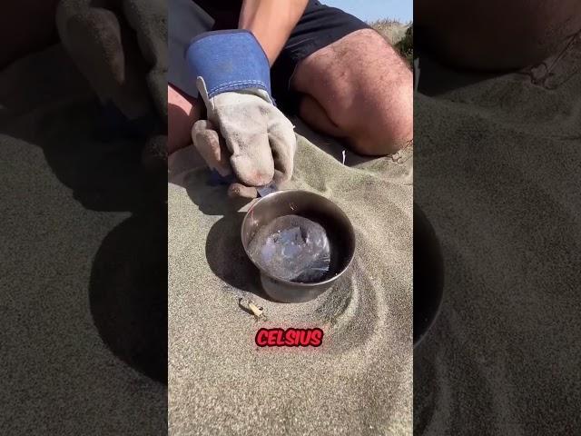 This Guy Collects Iron From Sand Using Magnet