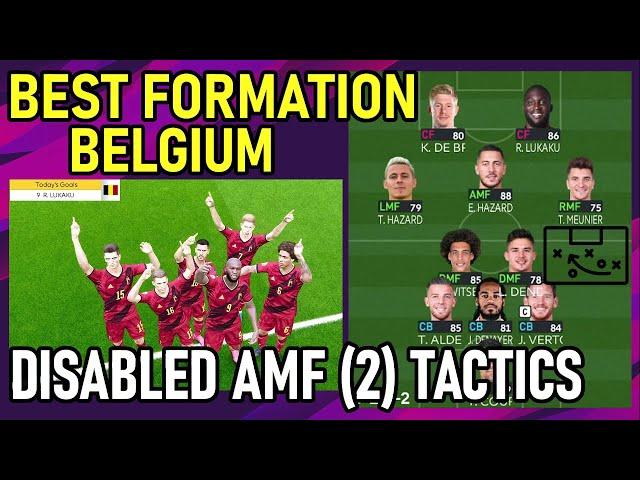 PES2021 Best Formation | Belgium | Disabled Playing Style At AMF (2) Tactics