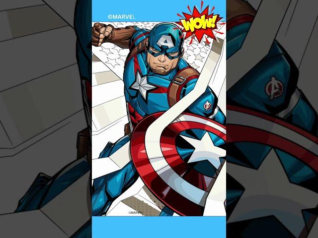 MEWARNAI | COLORING | CAPTAIN AMERICA