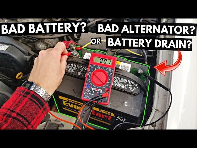 Bad Battery? Bad Alternator? Or Parasitic Drain? Let's Find Out! -Jonny DIY