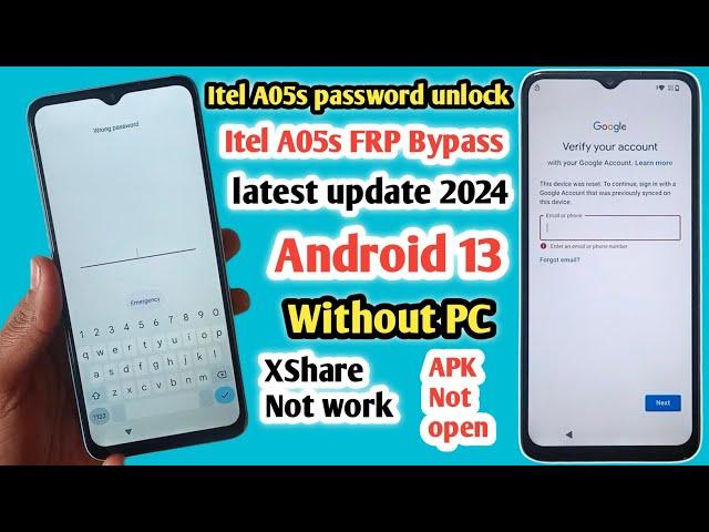 itel a05s ka password kaise tode | itel a05s frp bypass 2024 | itel a663l frp bypass android 13