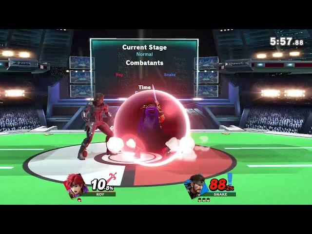 Clips: Super Smash Bros. Ultimate - DjAfroThunder (Snake) vs Omega_Link119 (Roy)