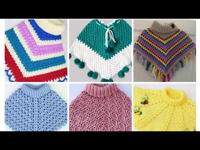 crochet hooded poncho for baby girl | woolen poncho for baby girl | baby girl cap shawl design