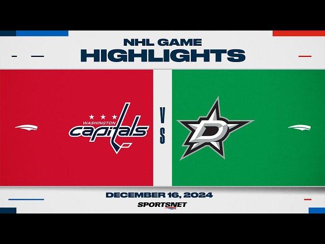 NHL Highlights | Capitals vs. Stars - December 16, 2024