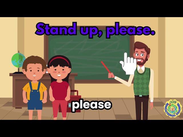 Reading Practice Using Basic Sentences with Classroom Language | Learn English Easily