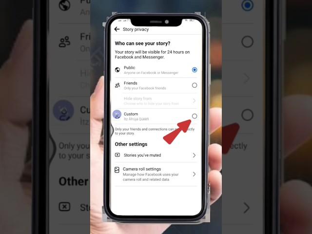 Facebook story jisko nahi dikhane jaate ho || How to Facebook story custom privasy#custom#story#tech