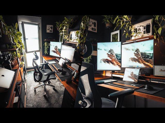 My 2023 Dark Aesthetic Home Office | Part 1: Desk Setup Tour