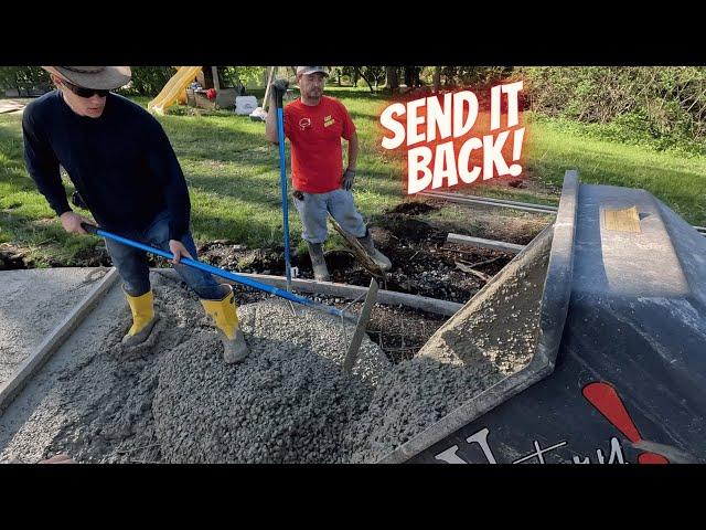 Bad concrete mix rejected!