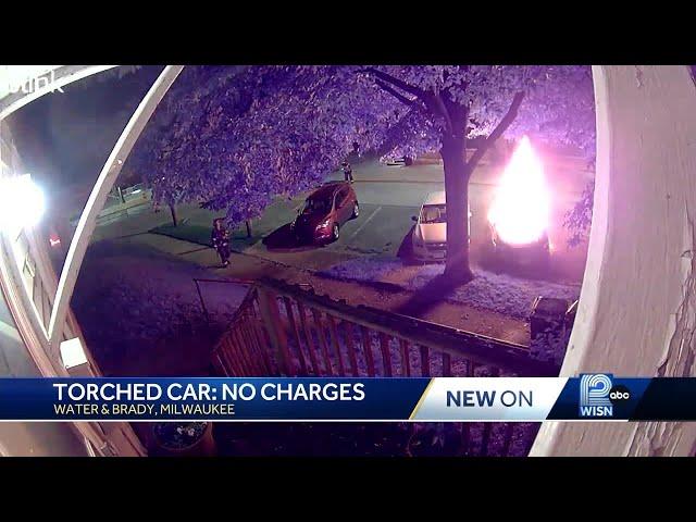 Car torched on Milwaukee's east side, no charges filed