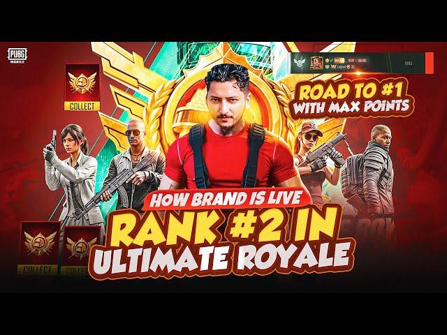 10000 Points Done Rank 2 In Ultimate | Road To #1 Rank| Pubg Mobile | HOW BRAND LIVE