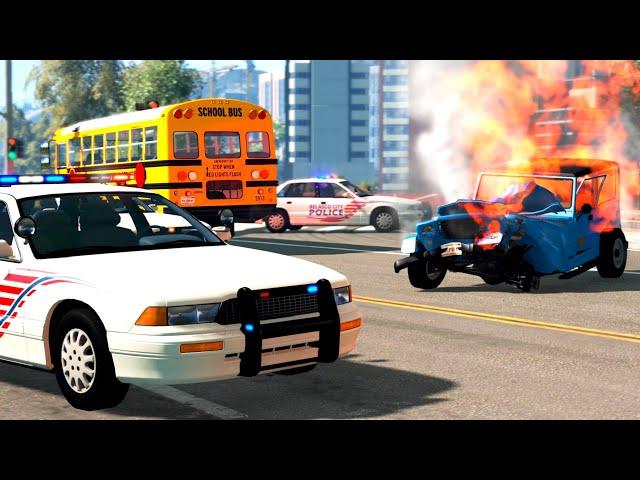 Police Fugitive Squad Takedowns | BeamNG.drive