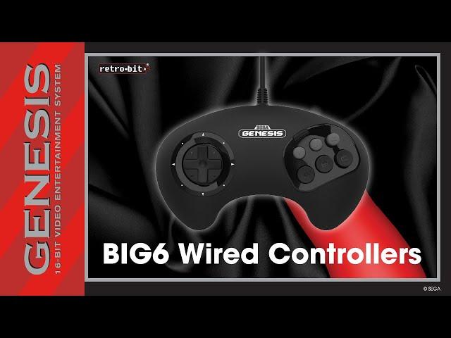 BIG6 SEGA® Genesis Controller - Wired Ports