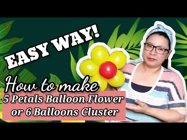 CLUSTER BALLOONS 6 | How to make 5 Petals Balloon Flower | #BorderBalloons#22