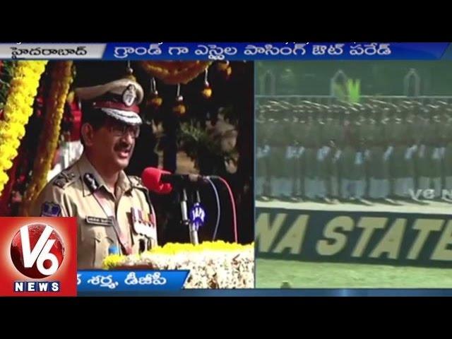 SI Passing Out Parade at RBVRR Telangana State Police Academy | Hyderabad | V6 News