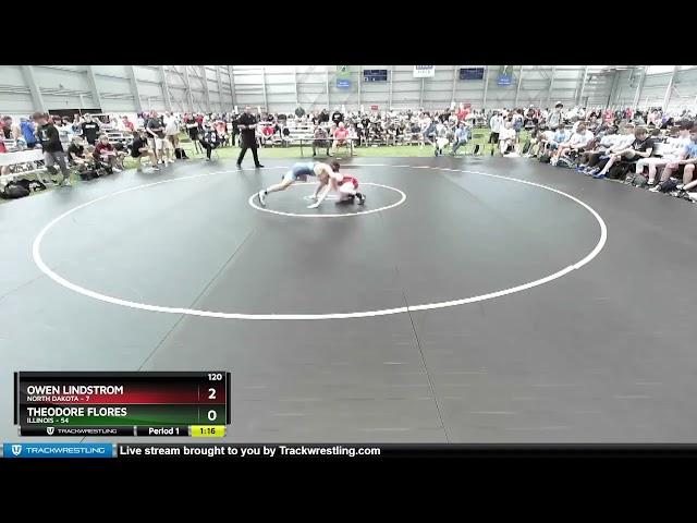 120 Lbs Quarters & 1st Wb (16 Team) - Owen Lindstrom, North Dakota Vs Theodore Flores, Illinois 6f