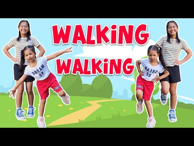 WALKING WALKING  with Actions and Lyrics NURSERY RHYMES  ACTION SONG FOR KIDS