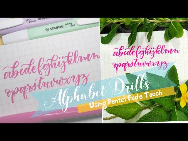 Calligraphy Letters a-z | Pentel Fude Touch Sign Pen