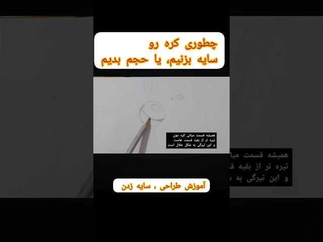 آموزش طراحی |  آموزش سایه زدن | آموزش سایه زدن کره #طراحی #نقاشی