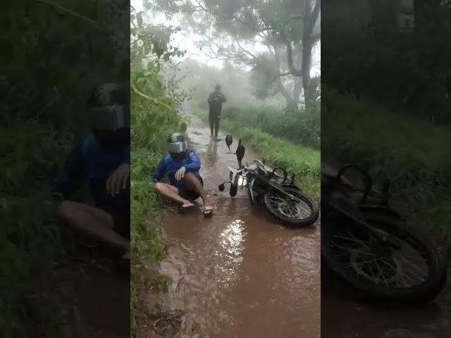 water test ️#flop #bike #muddy #adventuretourism #hindi #mud #adventuretravel #nature