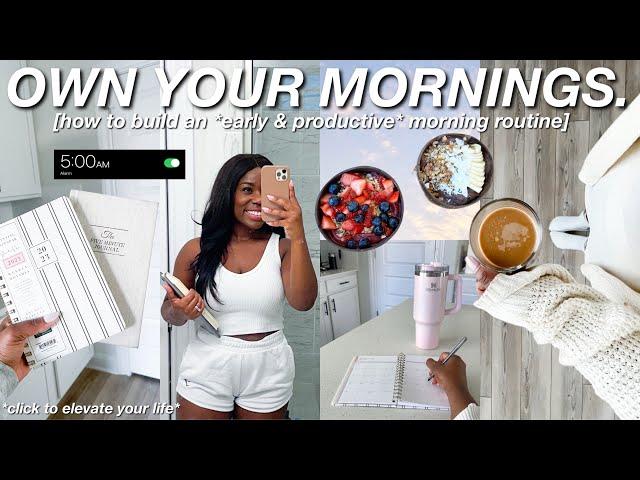 OWN YOUR MORNINGS ️ how to build an EARLY & PRODUCTIVE morning routine that will ELEVATE YOUR LIFE