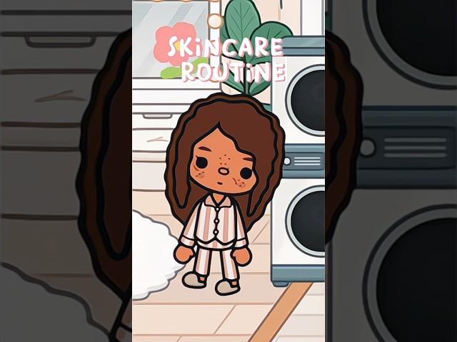 skincare routine in Toca Boca!!#tocaboca #fyp #aesthetic #skincare #viral #blowup #routine #vlog #rp