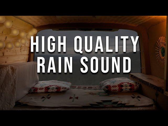 Pouring rain on cozy camping van - natural white noise - sound to relax, meditate, chill, deep sleep