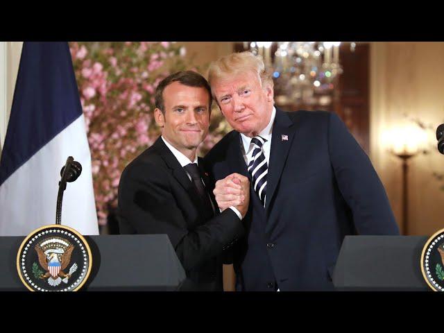 Five touching moments between Donald Trump and Emmanuel Macron