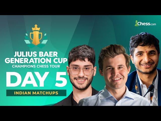 VIDIT, CARLSEN, FIROUZJA IN ACTION | CCT JULIUS BAER GENERATION CUP DAY 5