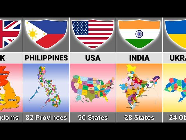 How Many States From Different Countries