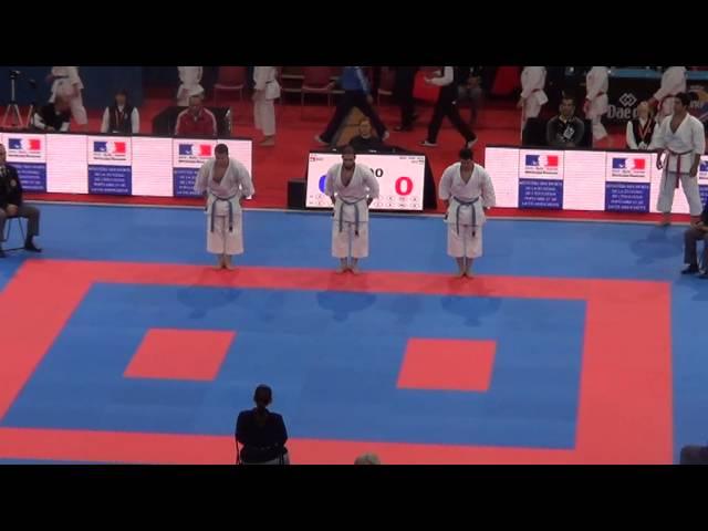 IRAN Kata team and Egypt - kanku Dai - world karate championship 2012 Paris - Bercy