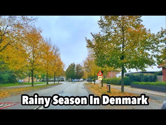 Driving In Rainy Season - Hvidovre - Copenhagen Denmark