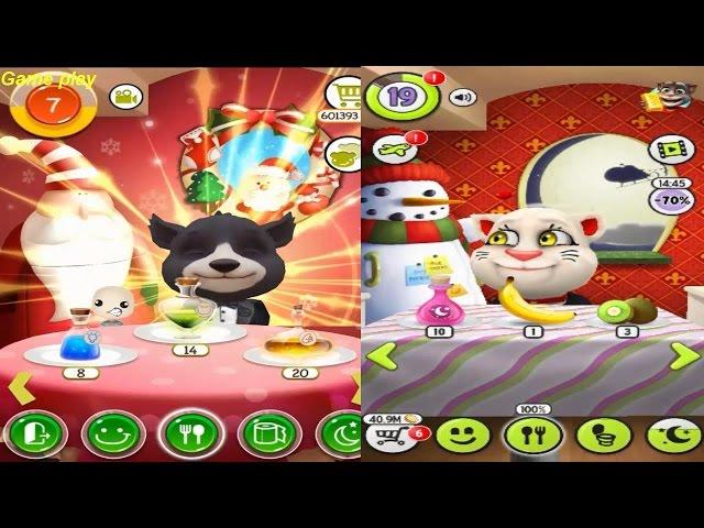 My Talking Tom Level 18  VS  BB Talking Bear Level 6 Gameplay