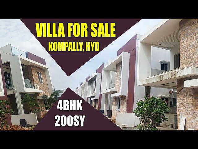 duplex villa for sale in kompally | gated community 4bhk westface  hyderabad alwal bollaram H99PGuru