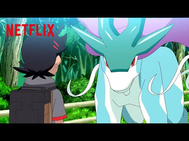 Goh’s Legendary Pokémon Suicune  Pokémon Master Journeys | Netflix After School