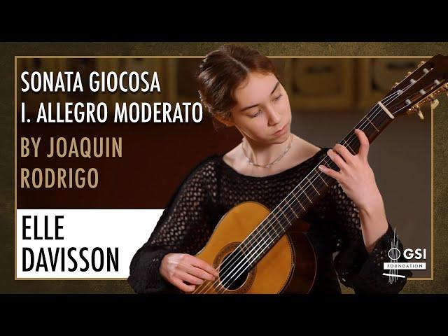 Elle Davisson performs Joaquín Rodrigo's "Sonata Giocosa: Mov. I" on a 2012 Marcelíno López guitar