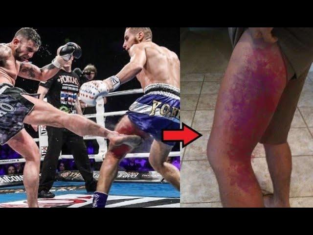 Crazy Pain... Most Brutal Low Kick KO's in Combat Sports #2