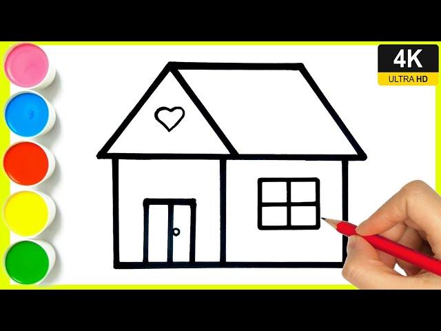 How to draw a house || house drawing easy || ghar ka drawing kaise banate hain. || #housedrawing