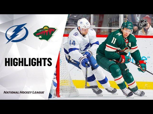 NHL Highlights | Lightning @ Wild 1/16/20