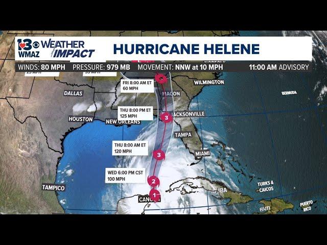 Watch Live: The 13WMAZ weather team is tracking Hurricane Helene