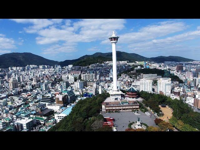 Busan Tower  Drone Footage : 부산타워, 용두산공원, 자갈치, 영도대교 드론영상