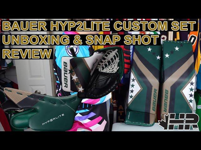 Bauer Hyp2rlite (Hyperlite 2) Custom Goalie Pads, Blocker, & Catching Glove Snap Shot Review