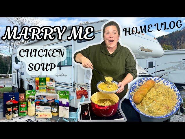 HOW TO MAKE MARRY ME CHICKEN SOUP | PERFECT FALL SOUP FOR OUR FIRST RV HOME VLOG BACK IN THE SMOKIES