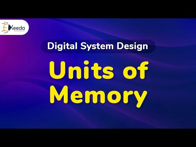 Units of Memory | Classification and Types of Memory | Digital Electronics in EXTC