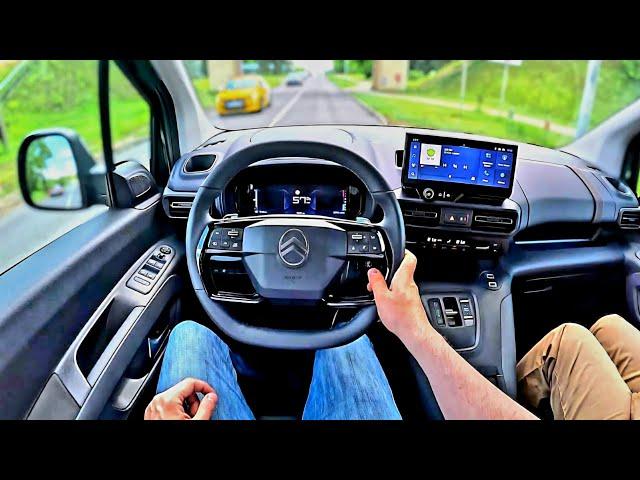 NEW 2024 Citroen Berlingo [ Shine 1.5D 130hp ] | POV Test Drive - part 2 | Consumption info